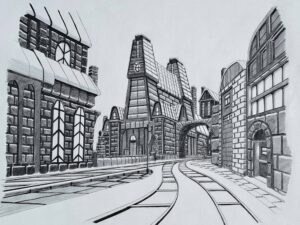 Winter Industrial Yard